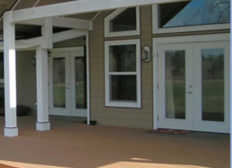 Custom home exterior and covered deck in Washington